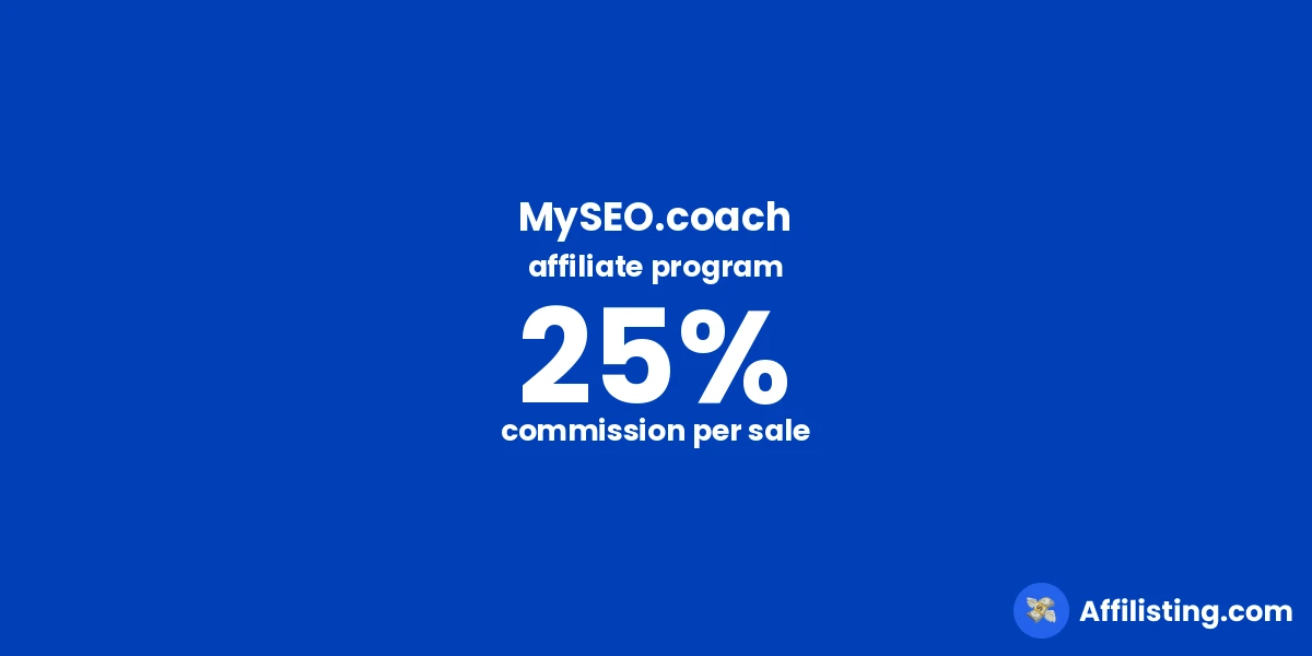 MySEO.coach affiliate program