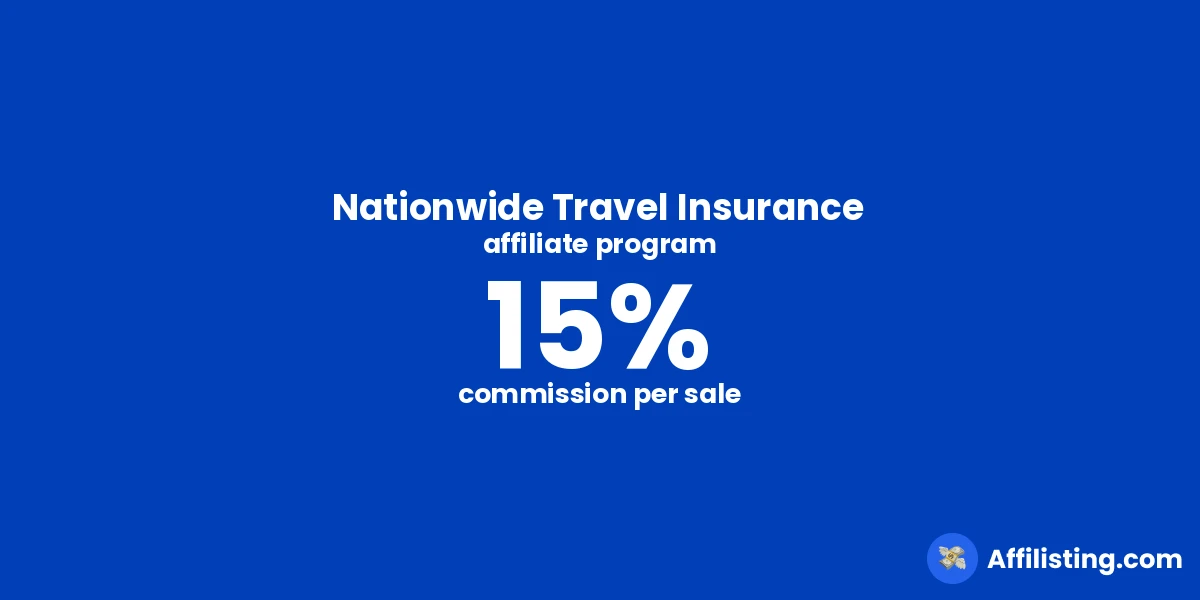 Nationwide Travel Insurance affiliate program