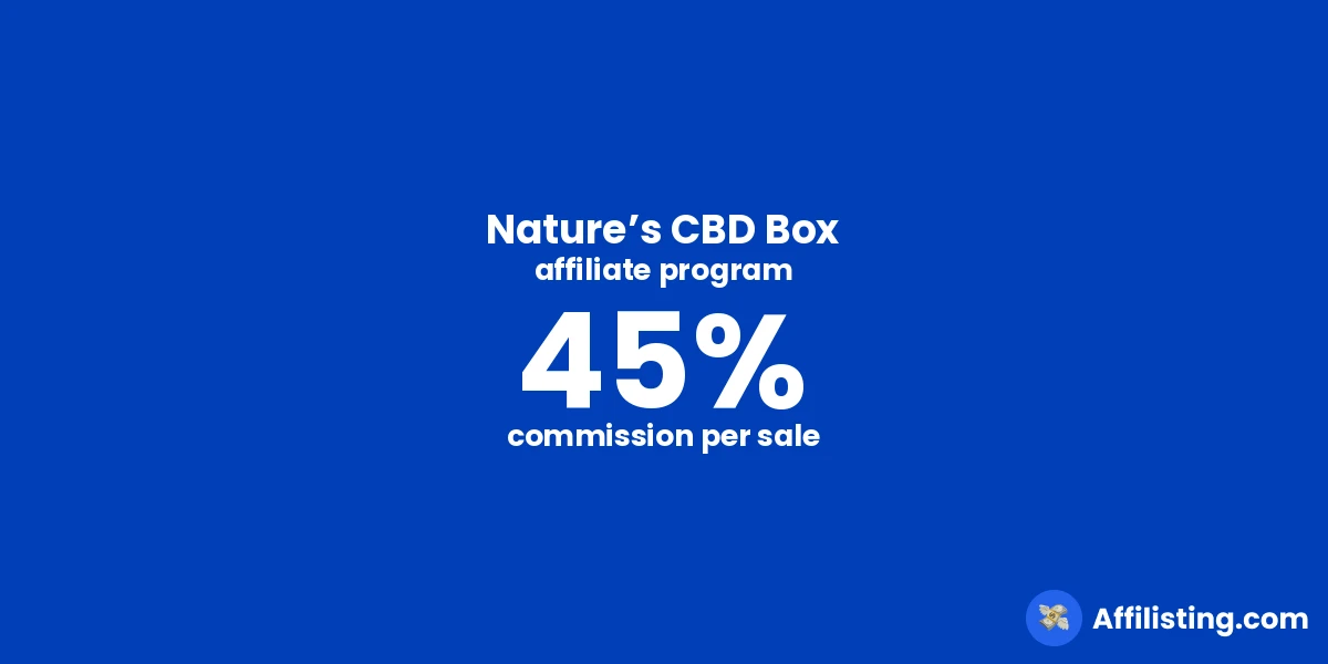 Nature’s CBD Box affiliate program