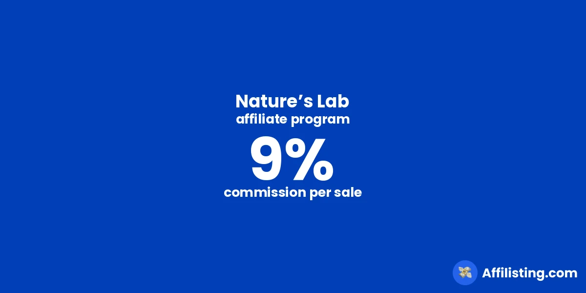 Nature’s Lab affiliate program
