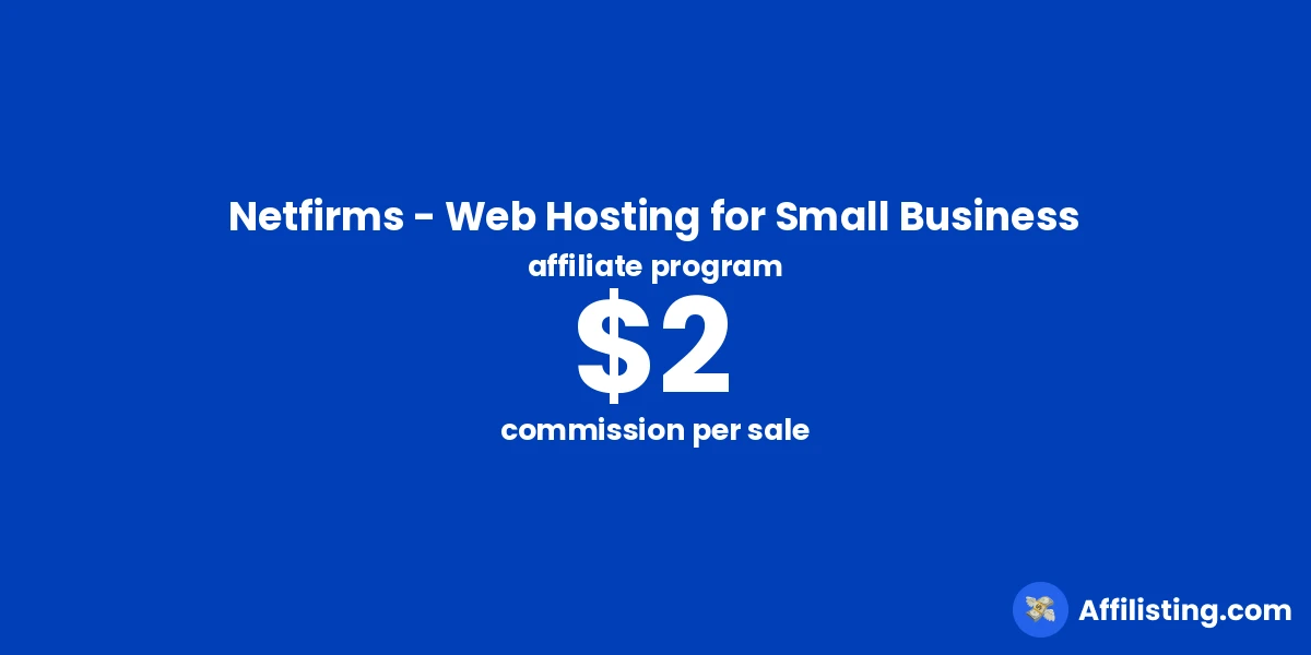 Netfirms - Web Hosting for Small Business affiliate program