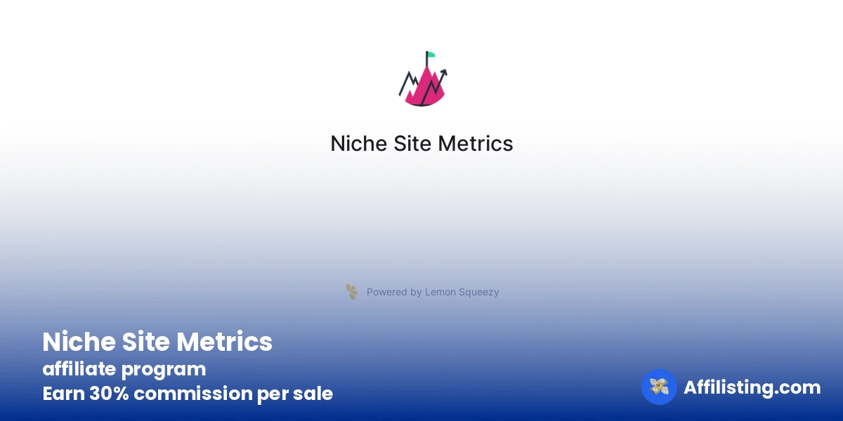 Niche Site Metrics affiliate program