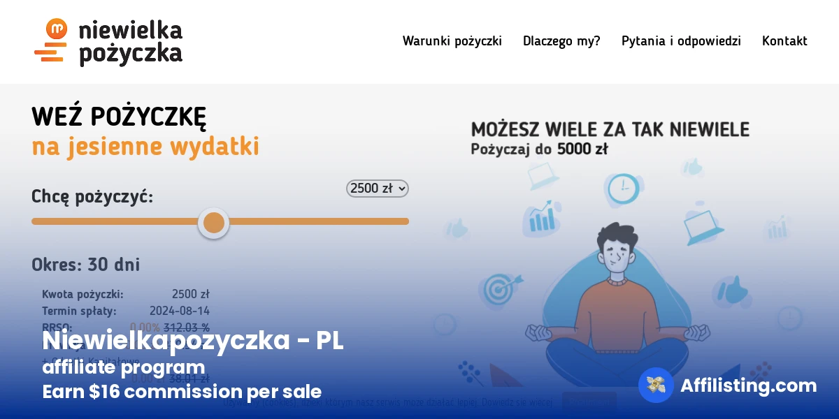 Niewielkapozyczka - PL affiliate program