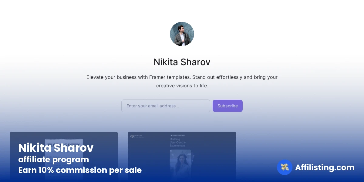 Nikita Sharov affiliate program
