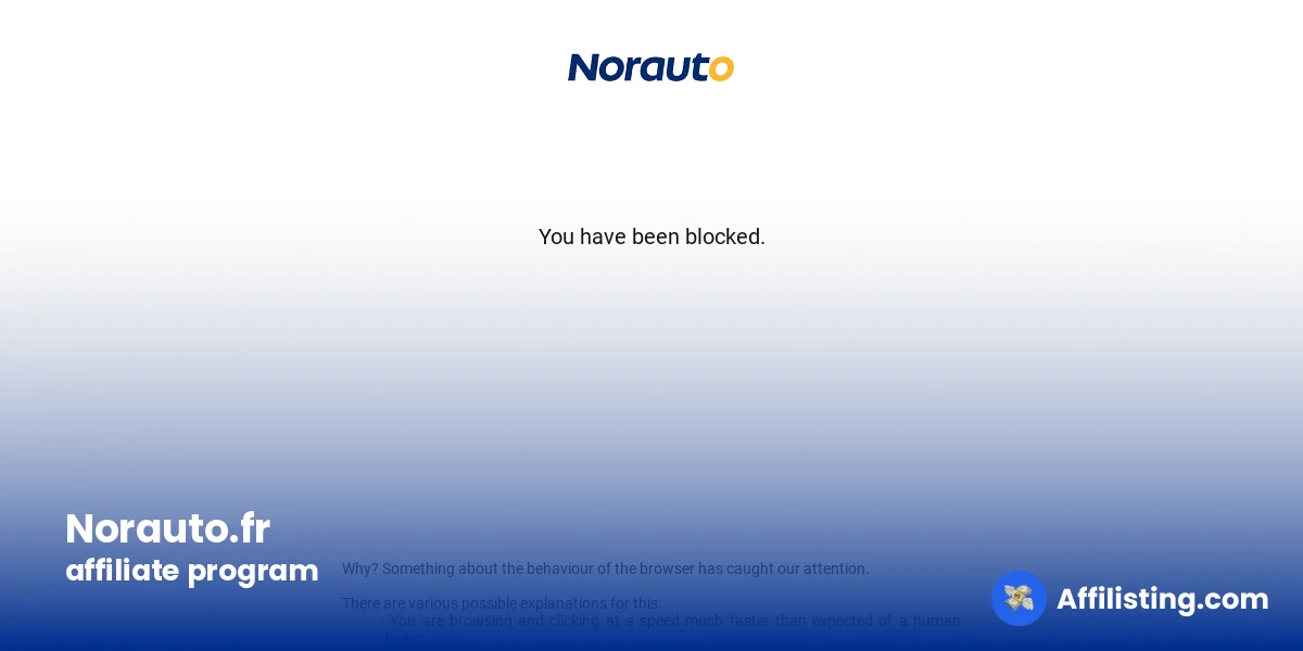 Norauto.fr affiliate program