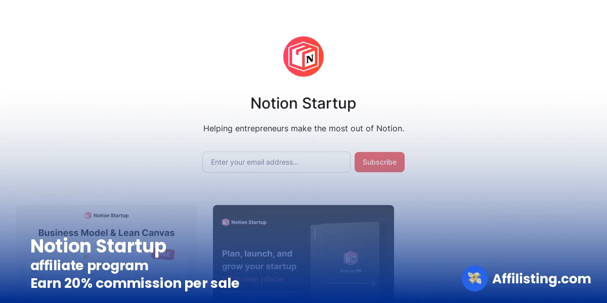 Notion Startup affiliate program