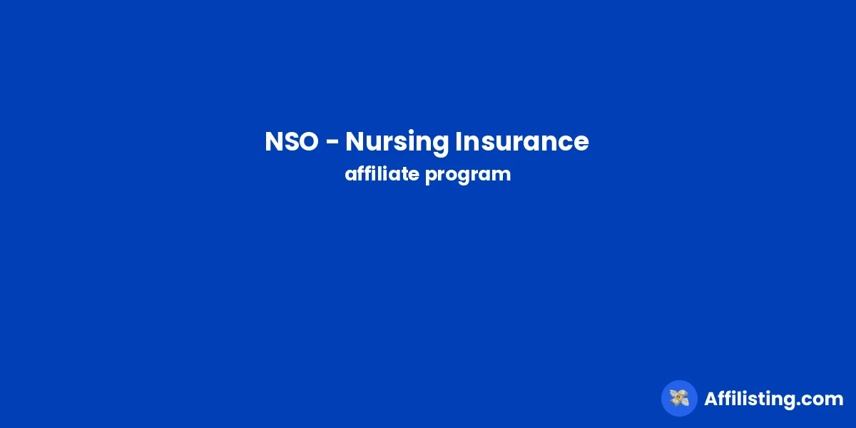NSO - Nursing Insurance affiliate program