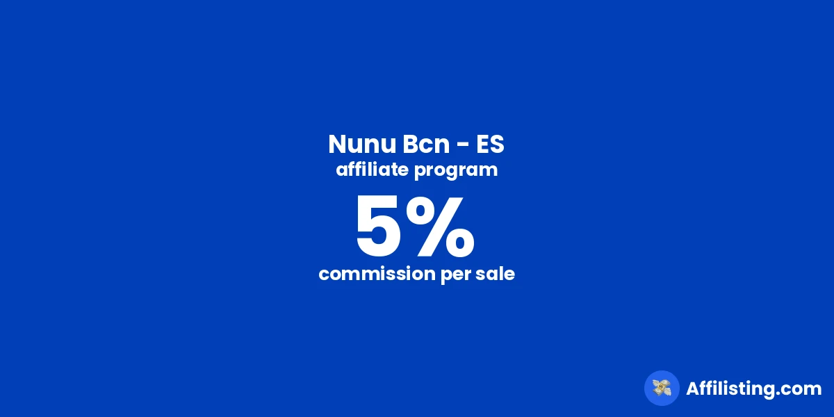 Nunu Bcn - ES affiliate program