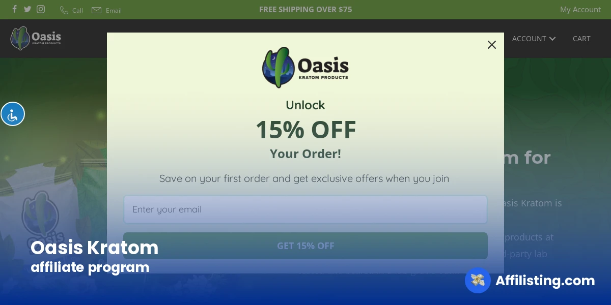 Oasis Kratom affiliate program