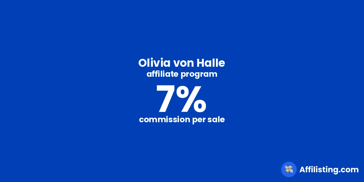 Olivia von Halle affiliate program