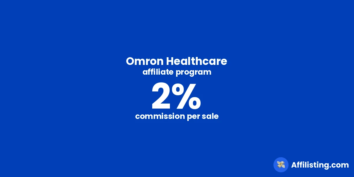 Omron Healthcare affiliate program