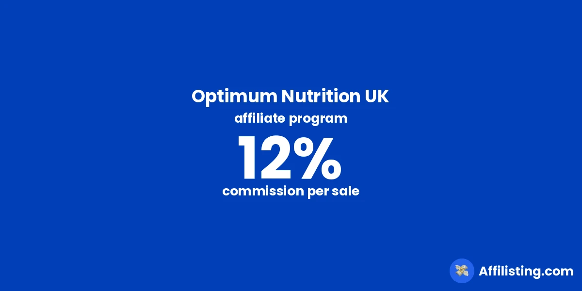 Optimum Nutrition UK affiliate program