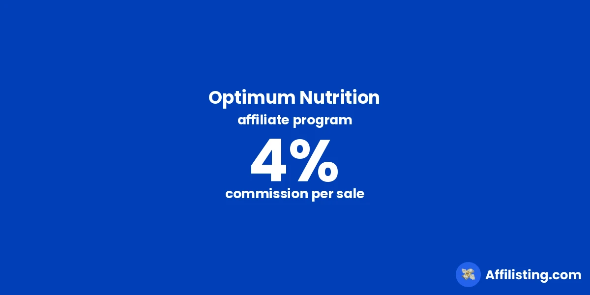 Optimum Nutrition affiliate program