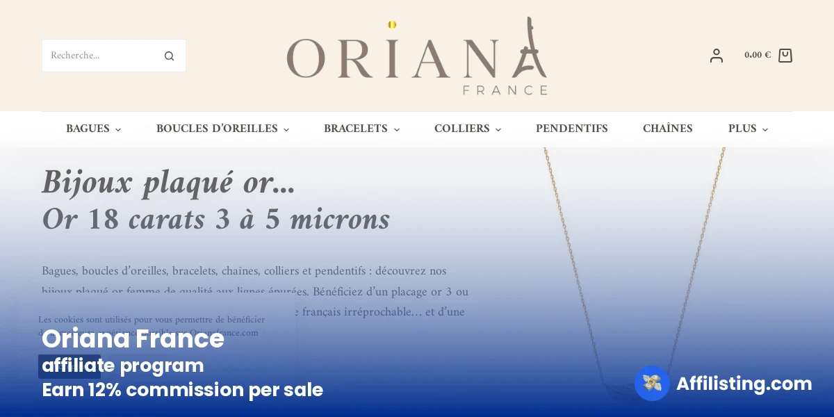 Oriana France affiliate program