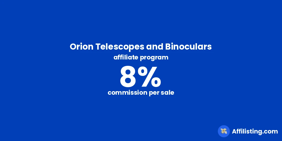 Orion Telescopes and Binoculars affiliate program
