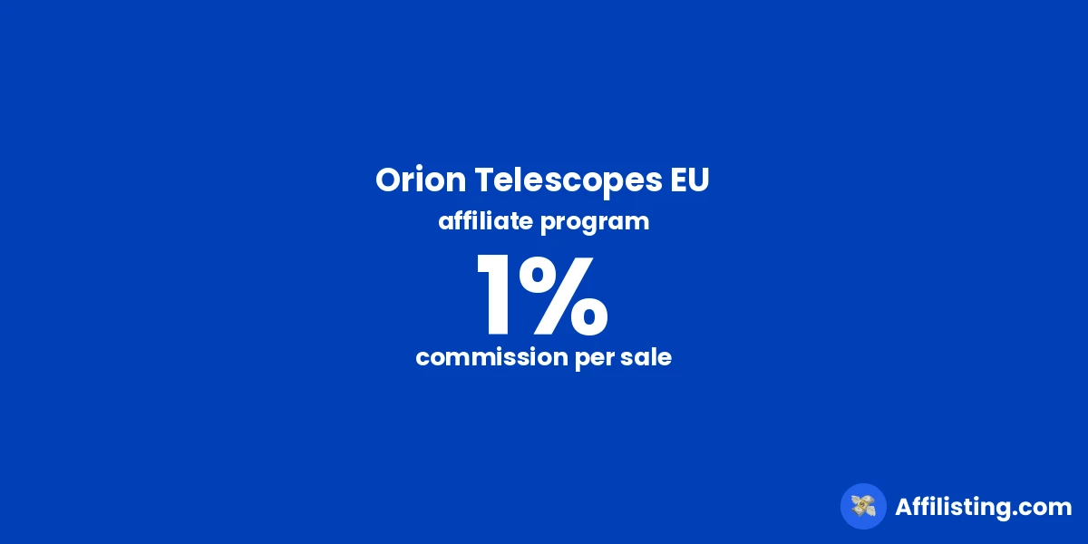 Orion Telescopes EU affiliate program