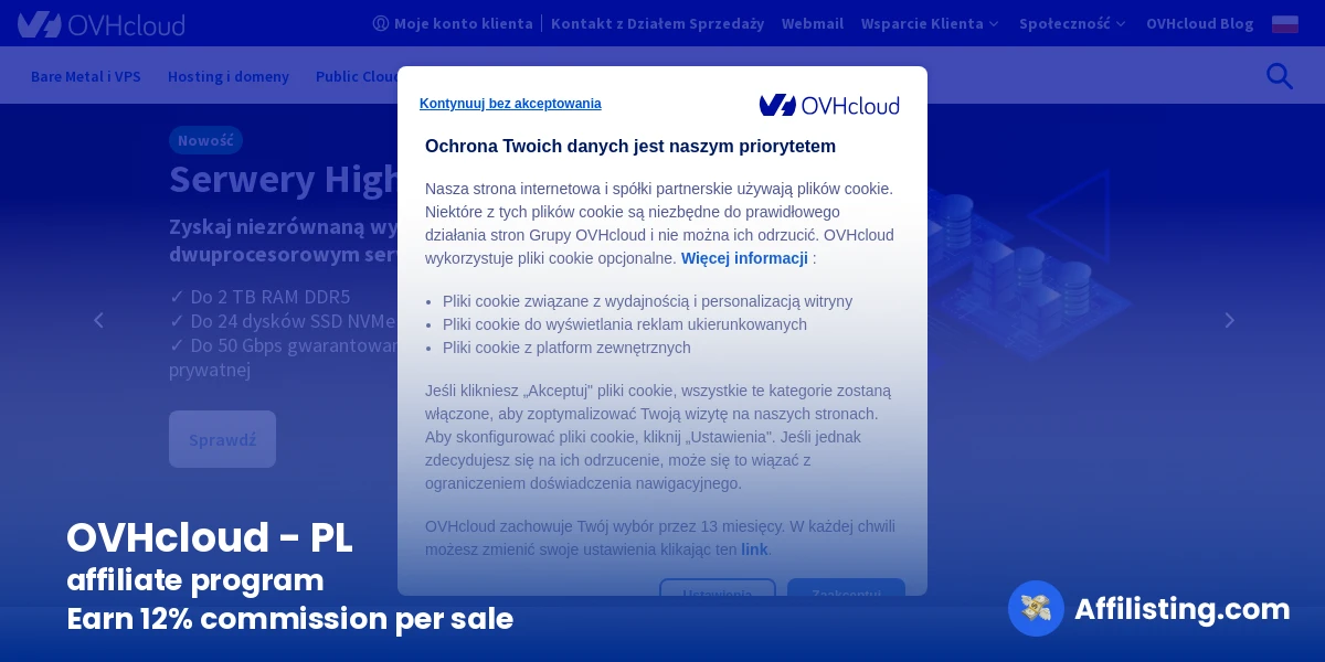 OVHcloud - PL affiliate program
