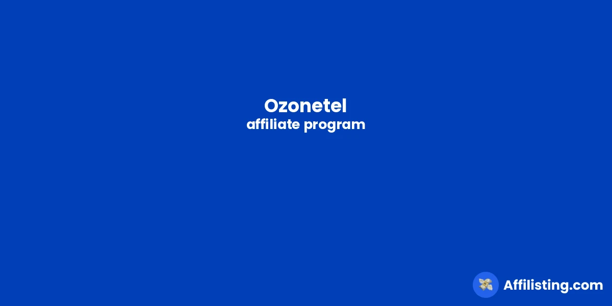 Ozonetel affiliate program