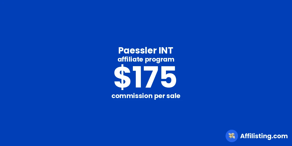 Paessler INT affiliate program