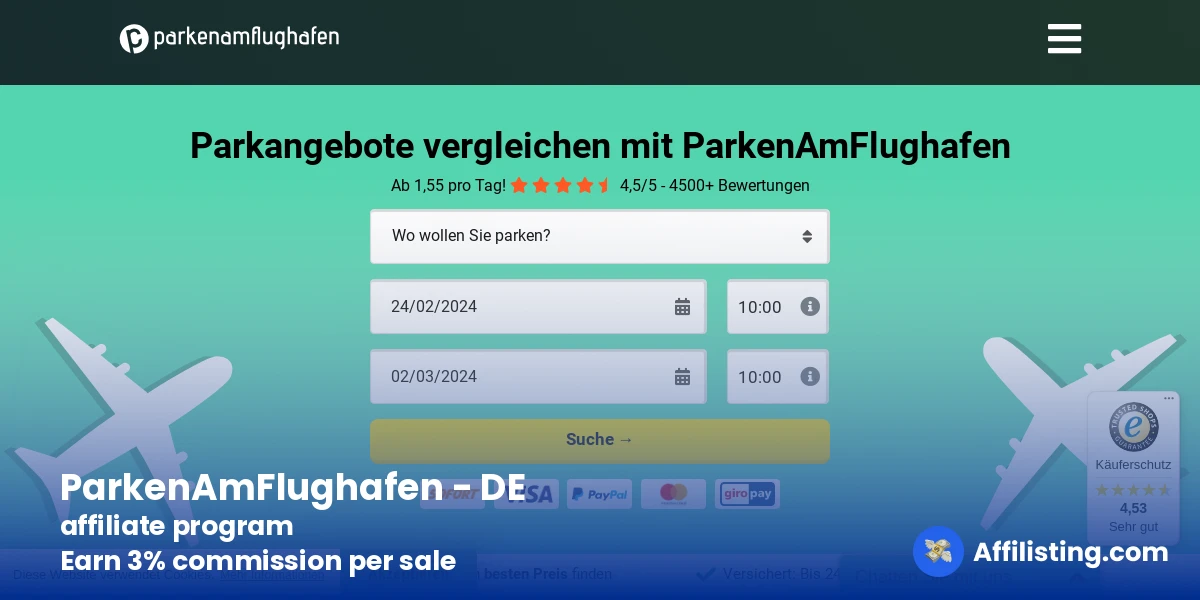 ParkenAmFlughafen - DE affiliate program