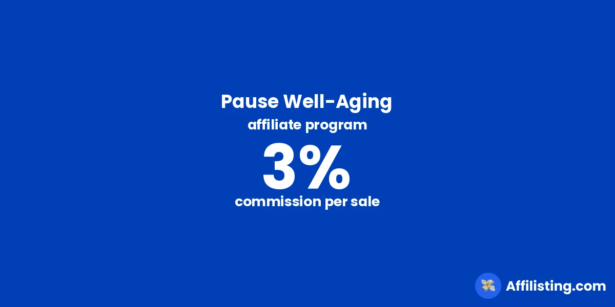 Pause Well-Aging affiliate program