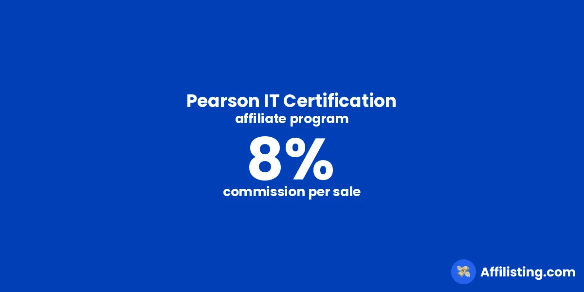 Pearson IT Certification affiliate program