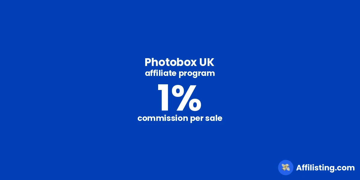 Photobox UK affiliate program