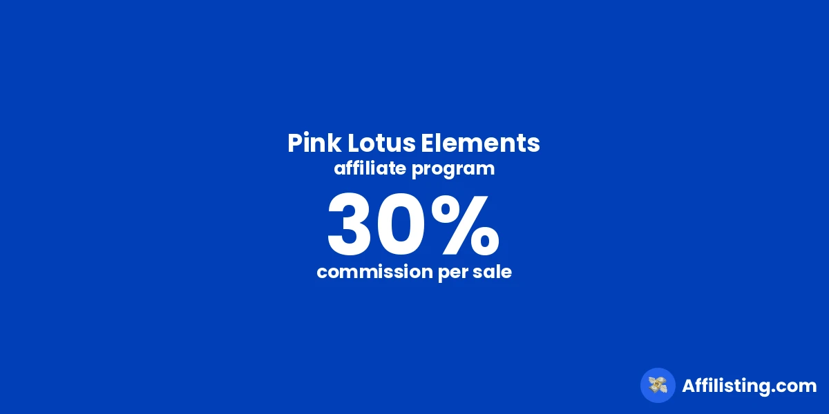 Pink Lotus Elements affiliate program