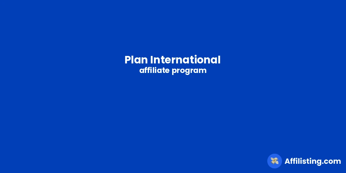 Plan International affiliate program