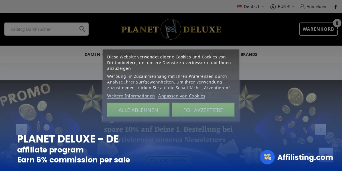 PLANET DELUXE - DE affiliate program