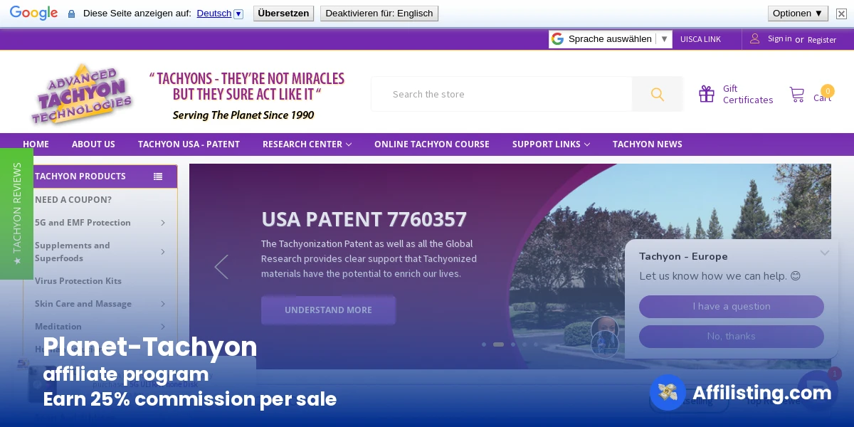 Planet-Tachyon affiliate program