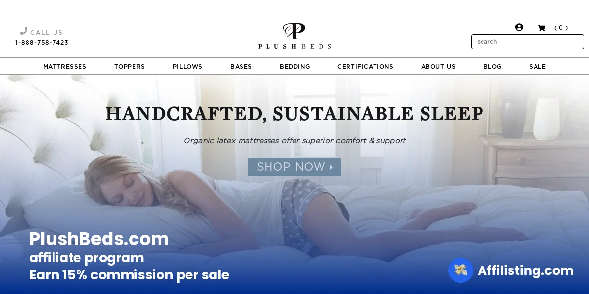 PlushBeds.com affiliate program