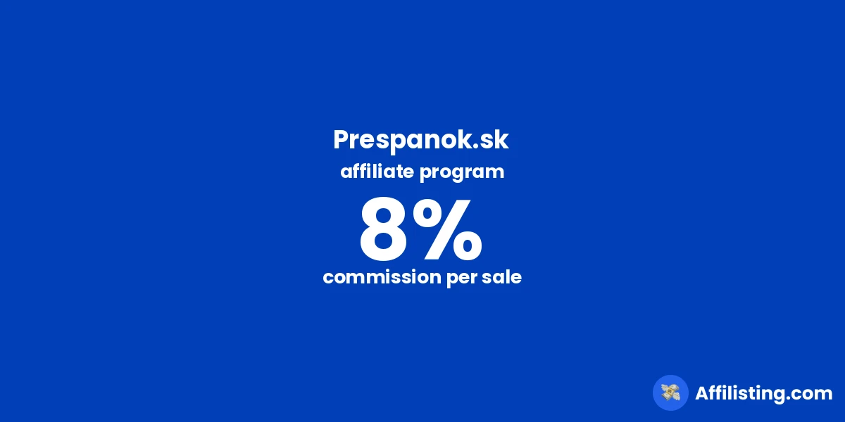 Prespanok.sk affiliate program