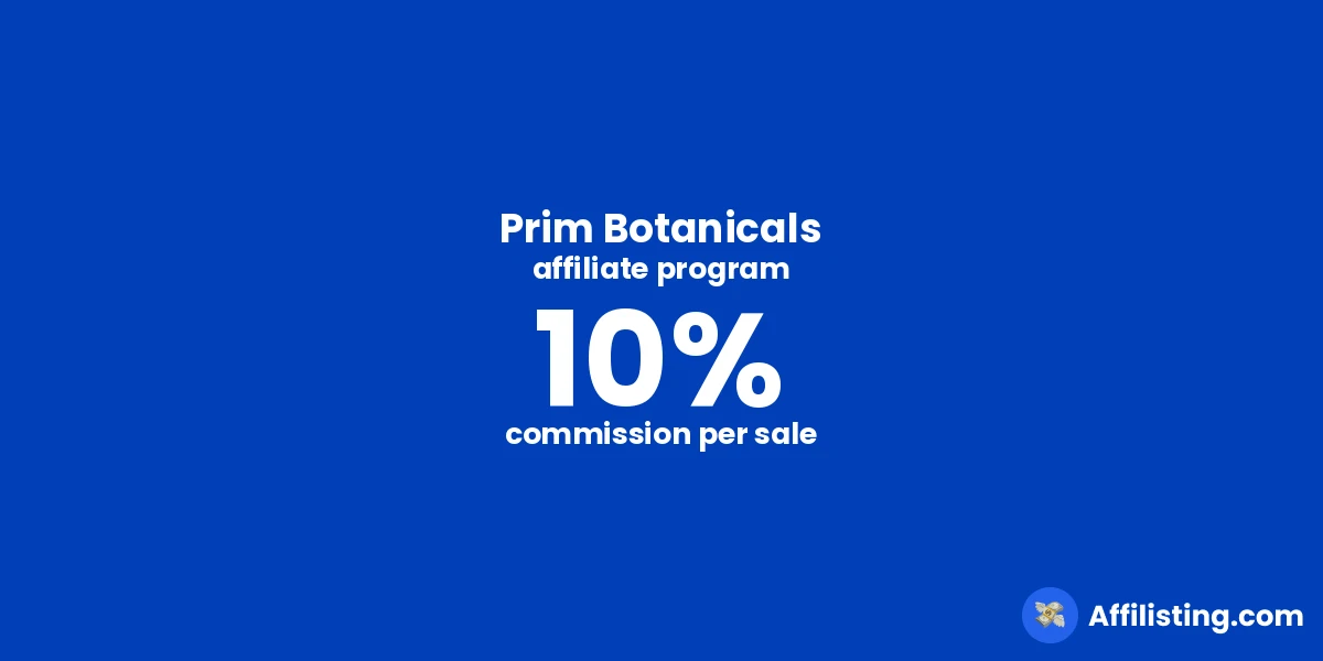 Prim Botanicals affiliate program