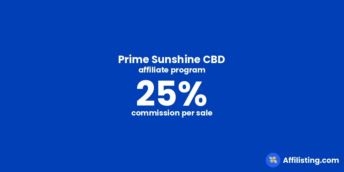 Prime Sunshine CBD affiliate program