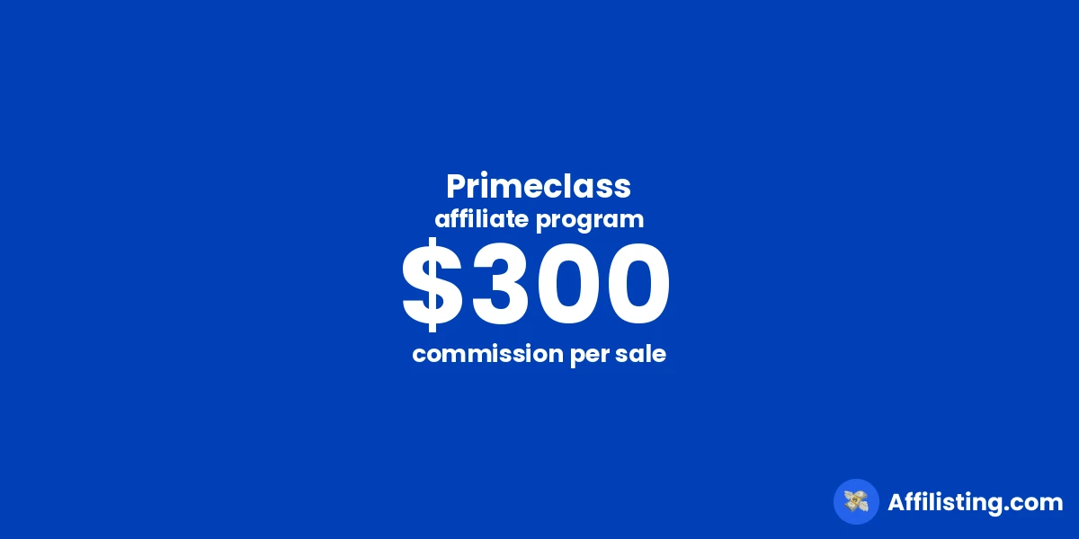 Primeclass affiliate program