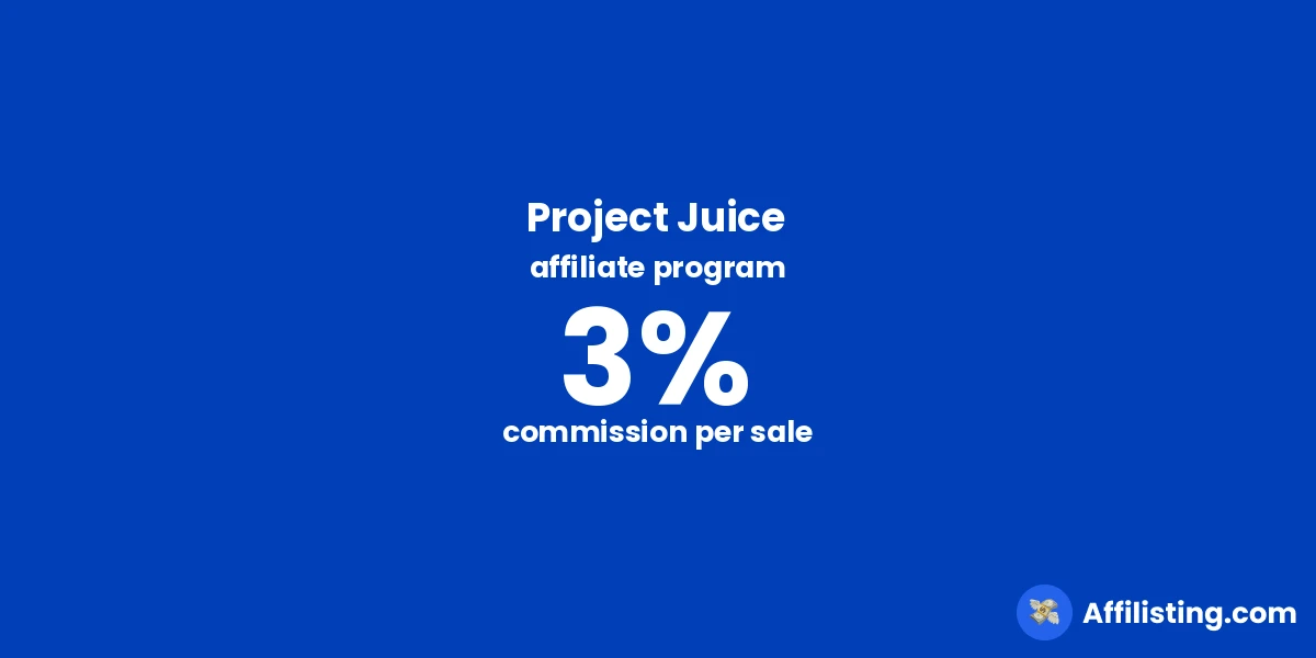 Project Juice affiliate program
