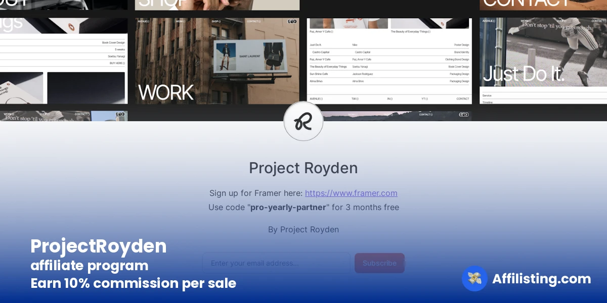 ProjectRoyden affiliate program