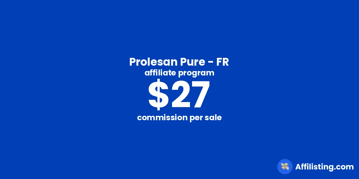Prolesan Pure - FR affiliate program