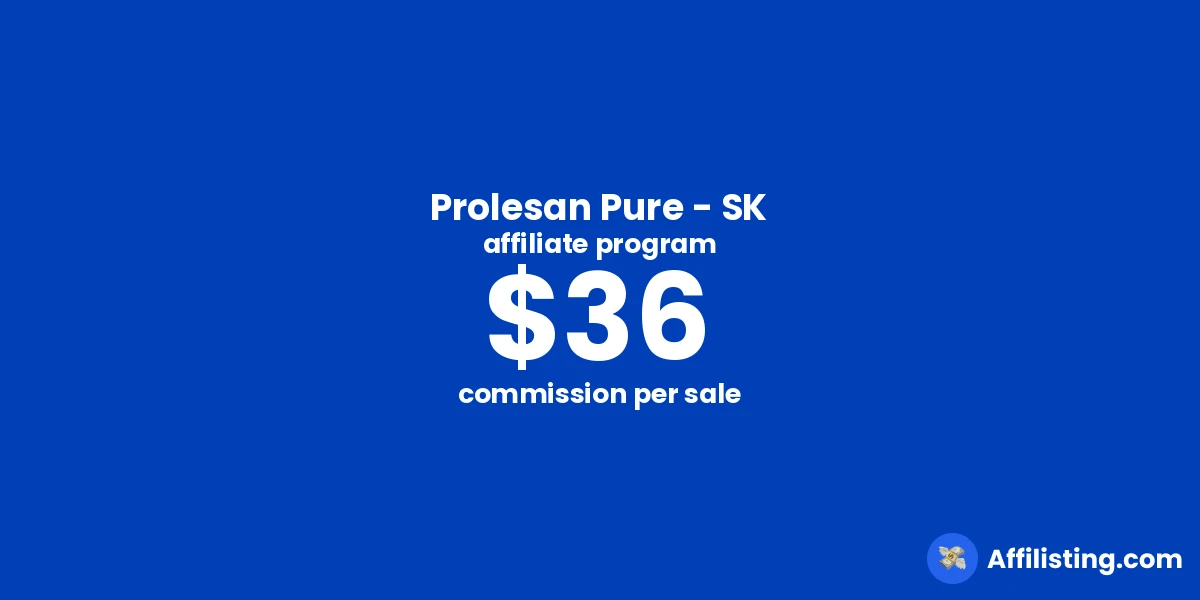 Prolesan Pure - SK affiliate program