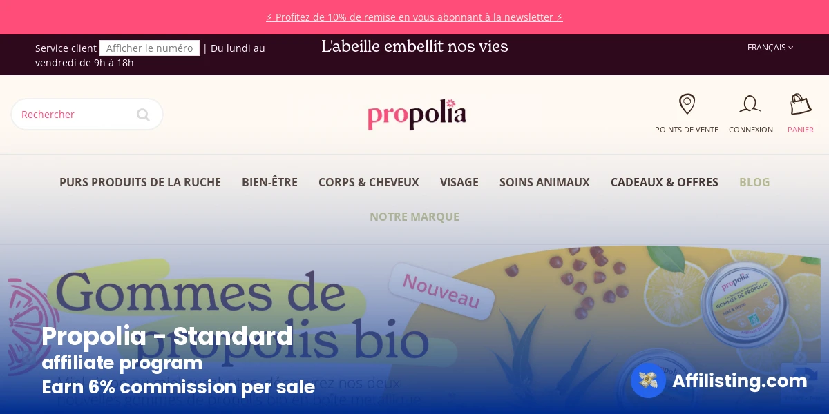 Propolia - Standard affiliate program