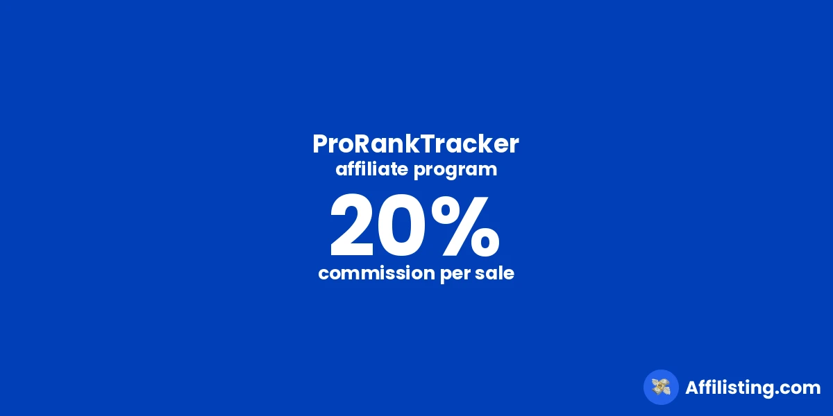 ProRankTracker affiliate program