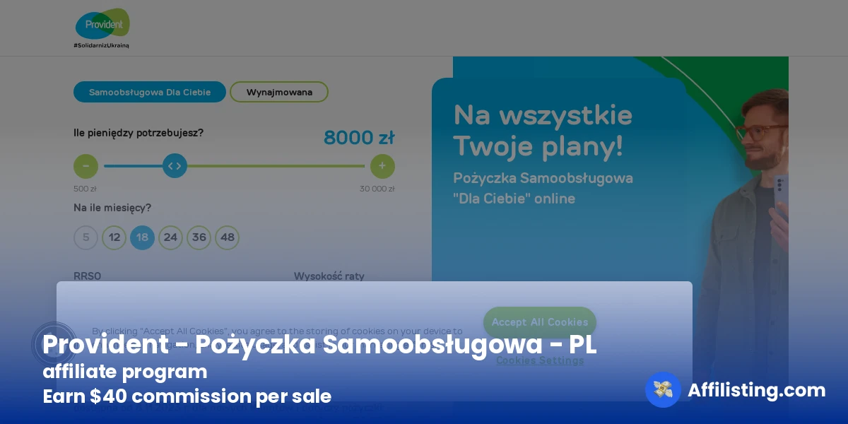 Provident - Pożyczka Samoobsługowa - PL affiliate program