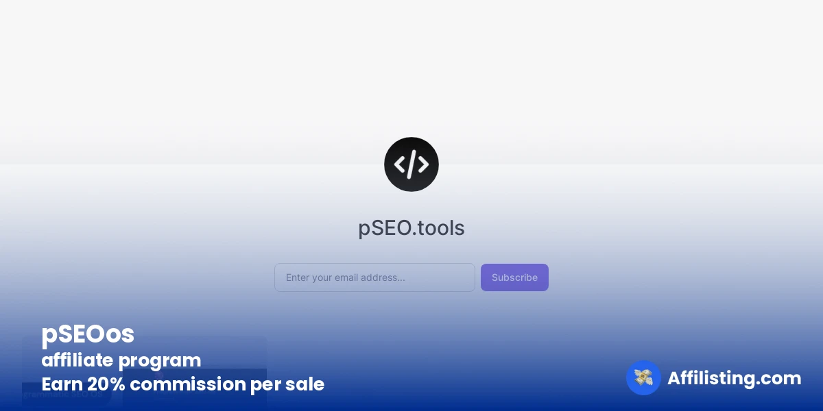 pSEOos affiliate program