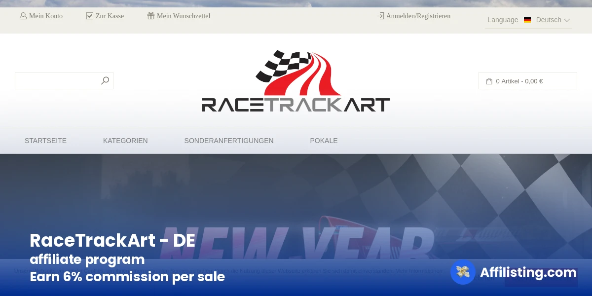RaceTrackArt - DE affiliate program