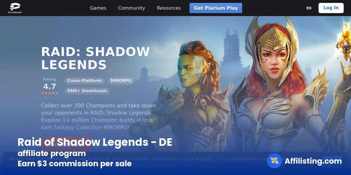 Raid of Shadow Legends - DE affiliate program