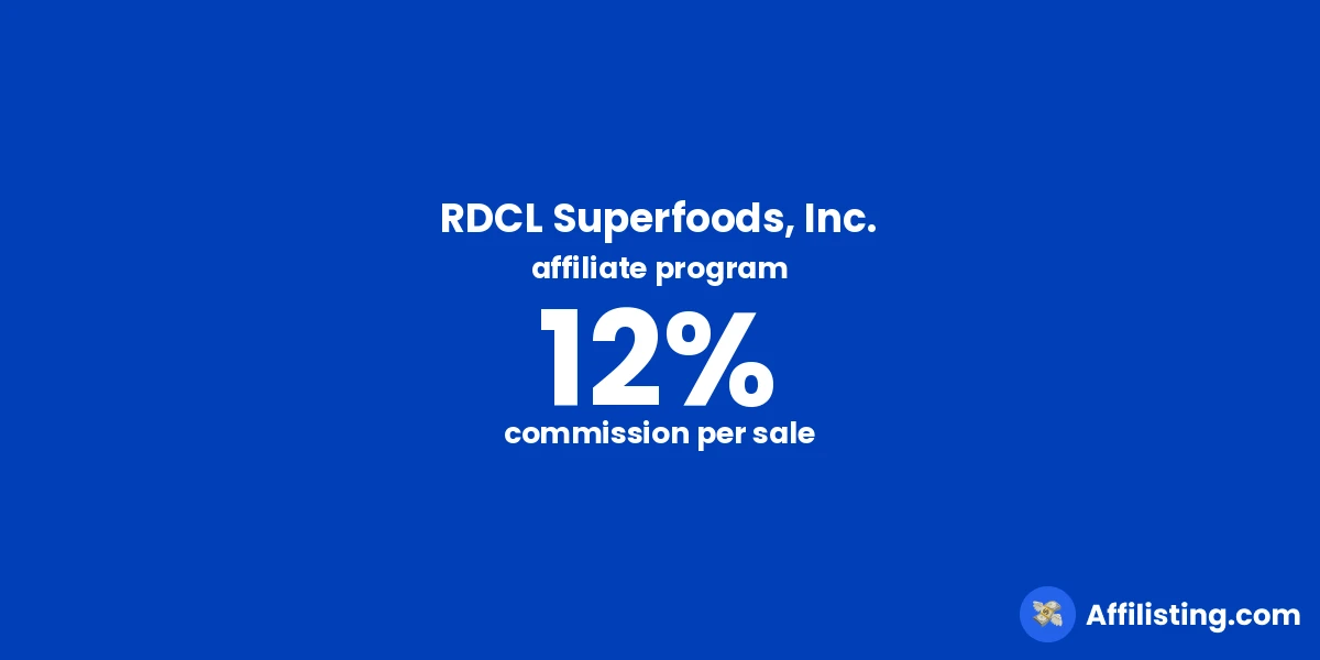 RDCL Superfoods, Inc. affiliate program