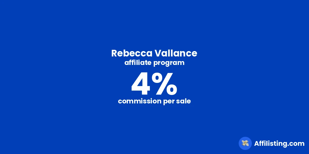 Rebecca Vallance affiliate program