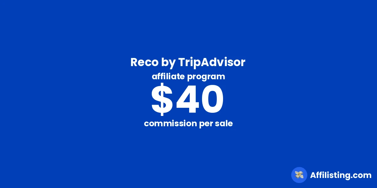 Reco by TripAdvisor affiliate program
