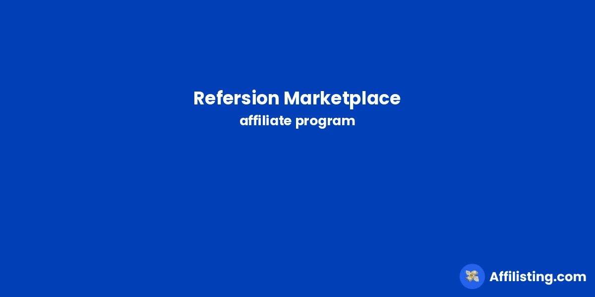 Refersion Marketplace affiliate program